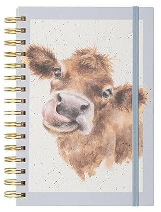 Wrendale Designs by Hannah Dale - Mooo Illustrated Spiral Bound Lined Notebook - A5