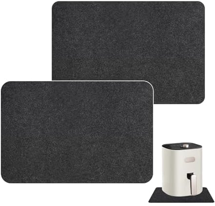 MIVAIUN 2 Pcs Hitzebeständige Matte für Luftfritteuse, Matte mit Antirutsch, Küchen Heißpads für Luftfritteuse, Kaffeemaschine, Mixer, Kaffeemaschinen, Teelichtofen, Teelichtheizung, 44x30cm