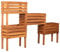 Hochbeet Dundee Teak - 4 Pflanzkästen 3 Etagen Blumentreppe für Garten Terrasse Balkon rechteckig Vollholz Kräuter Blumen Indoor Outdoor