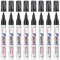 STANBLUE Black Paint Pens Paint Markers Set of 8, Oil-Based Quick Dry and Permanent, Waterproof Paint Marker Pen for Rocks Painting, Wood, Fabric, Plastic, Canvas, Glass, Mugs, Metal, Cardboard