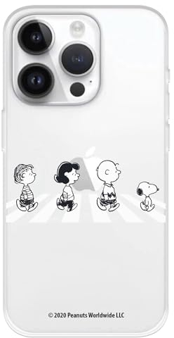 Hülle Kompatibel mit iPhone 15 Pro Offizielle Peanuts Fußgängerfiguren zum Schutz Ihres Mobiltelefons, Transparente Flexible Silikonhülle mit offizieller Snoopy Lizenz