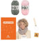 myboshi Strickset Schlauchschal Flint, Strickset für Anfänger, inkl. No.1 Wolle, Rundstricknadel, Anleitung und Label, 30% Merinowolle Rosa mit Rundstricknadel