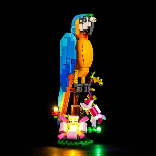 Light Kit for Lego Exotic Parrot 31136, Lighting Set for Lego 31136 Creator 3 in 1 Exotic Parrot to Frog to Fish Animal Building Toy - Not Include Models, Just Light Kit