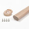 Kit ovale Kleiderschrankstange 1 Stück Kleiderstange - Hölzern Schrank-Stange Schrankrohr | Länge 400-1200 mm | Stange für Garderobe und Nische (Color : Beech, Size : 70cm/27.5Inch)