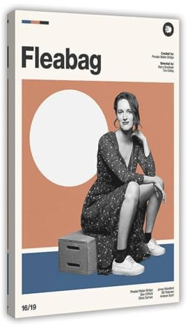 MAHWER Filmposter -Fleabag Leinwand-Poster, Wandkunst, Dekordruck, Bild, Gemälde für Wohnzimmer, Schlafzimmer, Dekoration, Rahmen-Stil, 60 x 90 cm