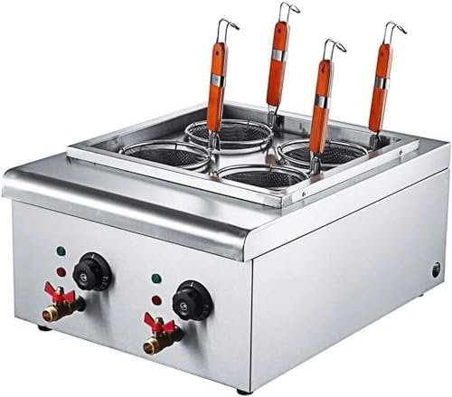 Noodle Boiler, 4 Holes Pasta Machine, Commercial Pasta Cooker Maker, Stainless Steel Electric Noodles Cooking Machine Spaghetti