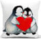 kissenbezug pinguin herz paare kissen hochzeit deko jahrestag geschenk für ihn sie frauen hochzeitsgeschenk sofakissen kissenbezüge dekokissen couchkissen kissenhülle sofa wohnzimmer zierkissen40x40cm