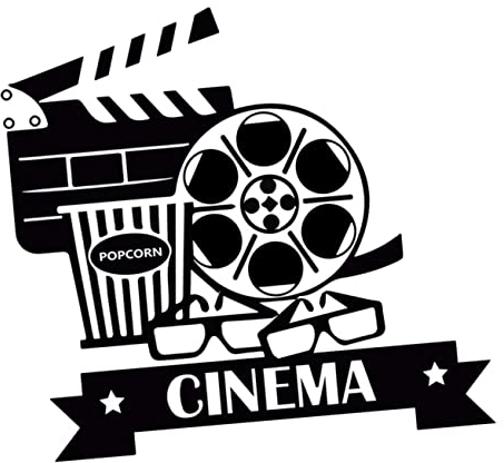 Cabilock Cinema Kino-aufkleber Wandkunst Dekorativer Pvc-aufkleber Für Wohnzimmer Schlafzimmer 40 X 43 Cm Keine Werkzeuginstallation Erforderlich