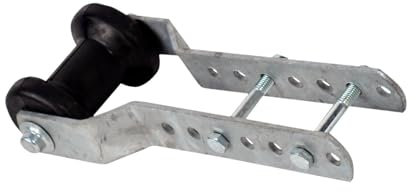 Dickly Kielrollenbaugruppe mit Rolle, 38,1 cm, einstellbare Position mit Mehreren Befestigungslöchern, Metall, Gummi, stabile Bootsstütze Zubehör, 4 Zoll