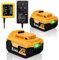High capacity 18V 8.0h/8000mAh 2X 18V/20V Li-Ion + DCB200 Split charger replacement for Dewalt 18V battery DCB200 DCB184 DCB101 DCB107 DCB112 DCB105 DCB115 DCB203