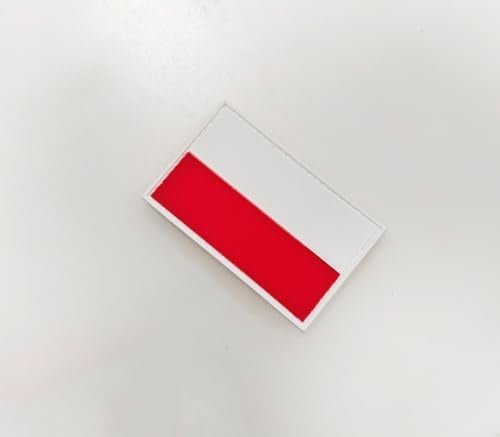 Pandiui23 Militärischer PVC-Patch Polen, Rechteckig, 1 Stück, Aufnäher, Patch