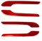 4Pcs Car Door Handle Sticker ABS Carbon Fiber Door Handle Covers Trims For Tesla For Model 3 2017-2021 For Model Y 2020-2021(Red)
