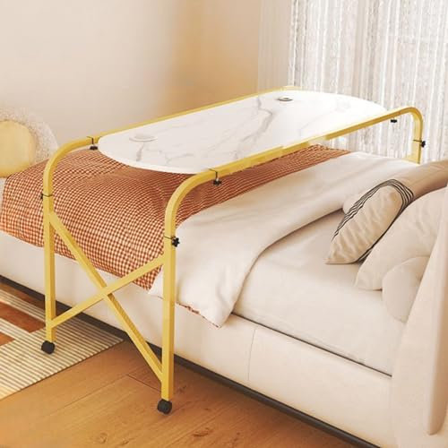 HYUFEIAO Bettschreibtisch Überbetttisch mit Rollen Überbetttisch Überbettschreibtisch Mobiler Schreibtisch Betttisch mit Rollen Computertisch fürs Bett Überbetttisch mit Rollen Höhenverstel