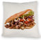 Fast Food Döner Kebab Kissen Bequemes DönerKissen mit gegrilltem Fleisch frischem Salat geschnittenen Tomaten und Rotkohl