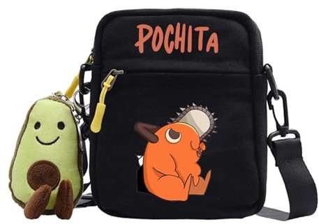 westtrend Chainsaw Man Crossbody Anime Printed Backpack Casual Shoulder Bag Cute Cartoon Bag Mobile Phone Coin Bag Pochita Bags...