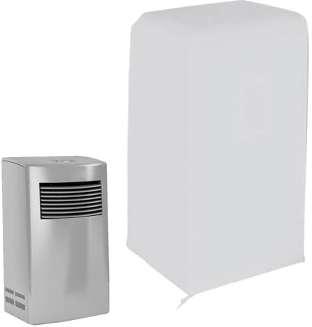 Funda de Aire Acondicionado Portátil, Funda de Aire Acondicionado Móvil a Prueba de Polvo, Cubierta de Aire Acondicionado Para Exteriores Cubierta de CA Portátil Resistente a Prueba de Polvo(blancos)