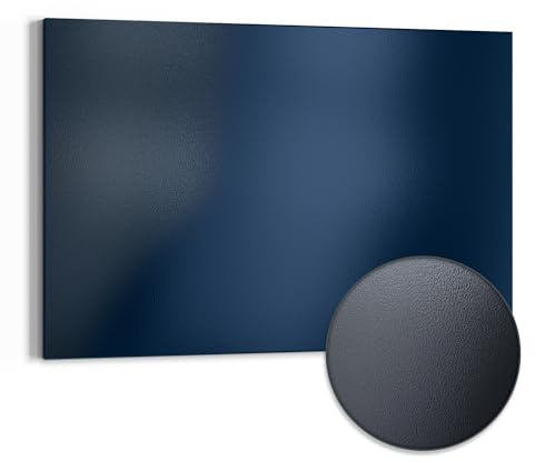 DEQORI Metall Magnettafel | 90x60 cm cm groß | Unifarben - Dunkelblau | Whiteboard für alle Magnete | Magnetboard Wand-Tafel für Küche & Büro | Design Magnetwand Pinnwand magnetisch