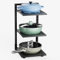 Warmiehomy Pots and Pans Organiser Rack, 3 Tier Adjustable Non-slip Dividers, pan organiser for cupboard, Saucepan Storage Organizer Rack for Kitchen Counter Cabinet, Black