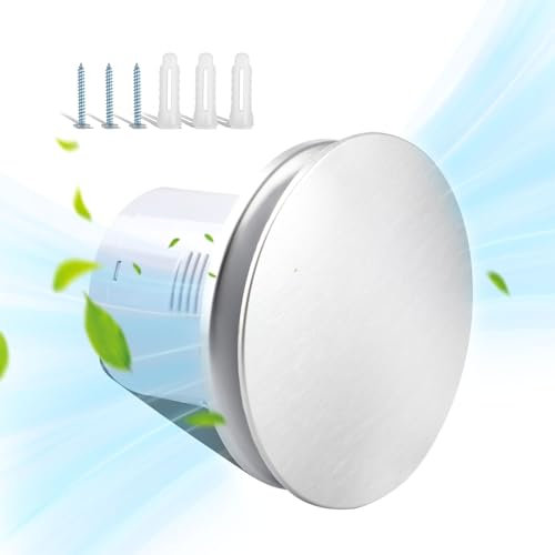 Yallmie 100Mm Bathroom Extractor Fan, Exhaust Fan Silent Bathroom Ventilation Fan, Ceiling Extractor Fan Through-Wall Bathroom Fans, Ipx4 Extraction Fan Bathroom Kitchen Garage Cellar Toilet