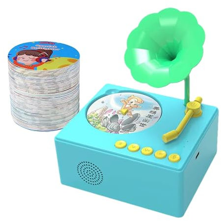 Grammofono per bambini - Giradischi fonografico interattivo Giocattolo musicale per bambini | Lettore musicale narrativo in stile vintage | Giocattolo didattico per ragazzi e ragazze, perfetto per la