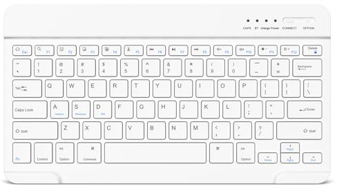 Bluetooth Keyboard, iPad Keyboard, Tablet Keyboard, Rechargeable Wireless Keyboard, QWERTY Quiet Portable Bluetooth Keyboard for iPad, iPhone, Samsung, Lenovo, Huawei, Compatible Windows, Android, IOS