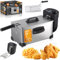 Freidora de 3 litros, freidora de 2000 W fácil de Limpiar con Cesta y Tapa para freír, Temperatura Ajustable, protección de Seguridad, freidora pequeña de Acero Inoxidable para Patatas Fritas y donas