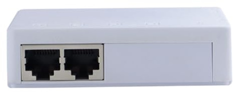 Pluuttiem 2 Port Poe Extender 10/100Mbps 1 to 2 PoE Repeater 12V 1A 250m Distance to Power for Standard PoE Switch/IP Camera