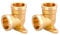2 Pcs 90 Degree Elbow, 1/2 Inch Brass Wall Plate Elbow Plumbing Fittings with Base Plate (Model A)