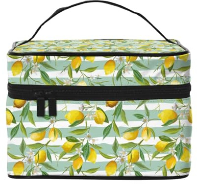 Lemon (1) Make-up-Tasche, niedliche Kosmetiktasche für Damen, Kulturbeutel, große Reise-Make-up-Organizer-Tasche
