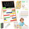 Tapvai Boulier Enfant avec 100 Perles, Abaque avec Tableau Noir et Tableau Blanc, Autocollant Magnétique Jouet Éducatif, Cartes Numériques, Abacus, Apprendre a Compter pour Les à Partir de 3 Ans