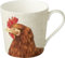 IHR - BOJ 1072660 - Kaffee Becher, Farm Hen, Huhn, Porzellan, Bone China, 9cm x 9cm, spülmaschinen- und mikrowellengeeignet, 350ml