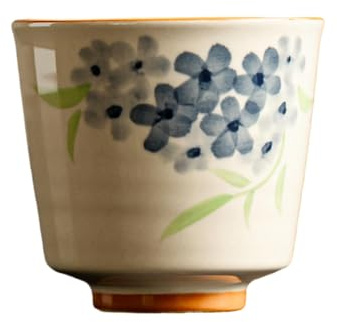 Tasse à thé en céramique d'hortensia peinte à la main de 75 ml, tasse à thé maison pour invités – 1 paquet