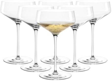 LEONARDO HOME PUCCINI Champagnerschale • 6 Stück • Cocktailglas • Champagnerglas • Klassische Form • Elegantes Design • Ideal für Aperitif und Dessert • Spülmaschinengeeignet • 350 ml • 069593