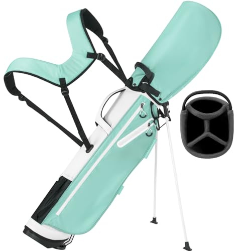 Full Choice Lightweight Golf Stand Bag, 4-Way Full-Length Dividers, Holds Up to 10 Clubs, 3.7 lbs Golf Bag with Dual Straps & Stand for Driving Range, Par 3, and Standard Courses