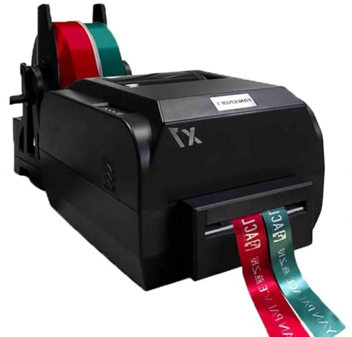 Digitaler Satinbanddrucker, 200 dpi, Folienstempelmaschine, unterstützt 50+ Sprachen, ideal für Geschenkverpackungen und Anpassung, zweireihiger Druck für verbessertes Design