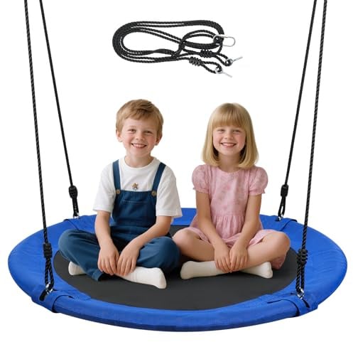 JIZIYUER 40 Waterproof Flying Saucer Swing for Children Kids Heavy-Duty Breathable Tree Swing Seat Nest Swing Outdoor