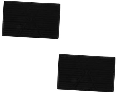 Warmhm 2 Stück Robuster Auto Teppich Reparaturpatch aus Langlebigem Gummi Rutschfestes Fußpedal Schutzpad Verschleißfest und Kompatibel mit Meisten Fahrzeugmodellen Schwarz Praktischer