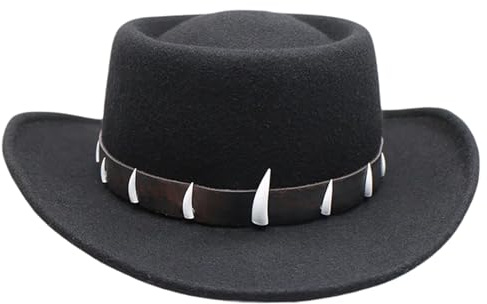 Wool Fedoras Hat With Faux Ethnic Decors Cosplay Western Styles Top For Men Women Theme Parties And Everyday Wear Breathable Wool