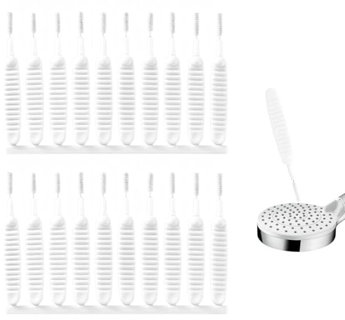 Shower Head Cleaning Brush 20 Pcs, Small Hole Cleaner Tool Shower Crevice Cleaning Brush Anti-Clogging Cleaner Brushes Small Showerhead Brushes Tool for Nozzle Faucets Sink Gap
