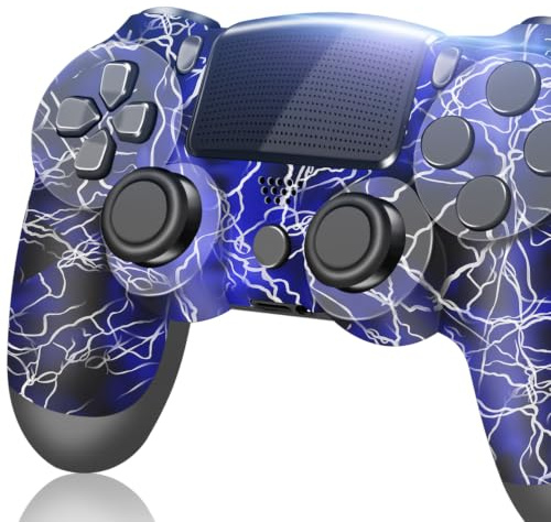 gamtooy Mando Inalámbrico para PC Gaming Compatible con Version 4 Console/Windows 10/11/Steam Deck (Blue+Black)