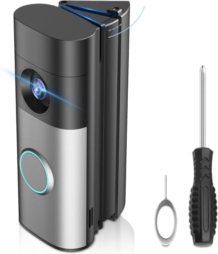 Angle Doorbell Camera Mount, 30-55° Adjustable Mount for Ring/Blink (New est gen-2026 Release) Battery Doorbell Doorbell 2K+ & Blink Video Doorbell(2nd Gen), Mounting Devices for Doorbell Cameras