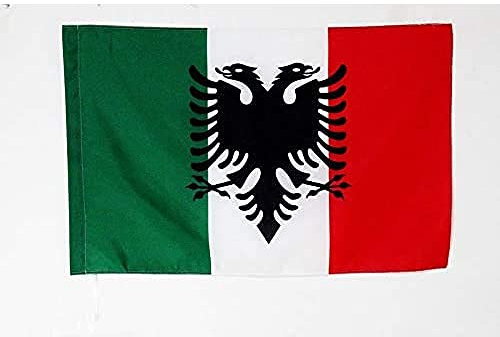 AZ FLAG Bandiera ALBANESI d'Italia 90x60cm - Bandiera degli ARBERESHE 60 x 90 cm Foro per Asta