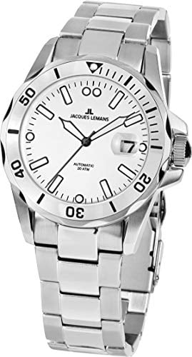 JACQUES LEMANS Herrenuhr Liverpool Metallband massiv Edelstahl 1-2014G