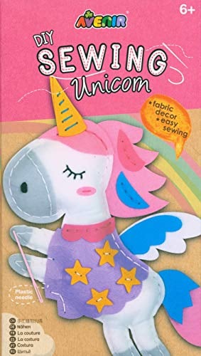 Avenir 6301386 DIY Nähset, Sewing Unicorn, Bastelset für Kinder, Einhorn Kreativ-Set, ab 6 Jahren
