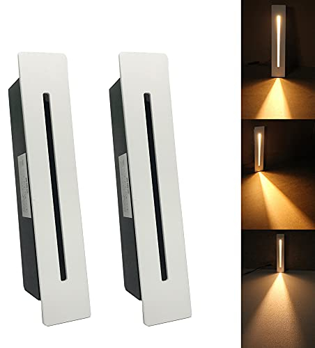 kpslucerna LED Wandeinbauleuchte Treppenleuchte 220V Innenbereich Eckwandleuchte Stufenleuchte Treppenlampe, 2 Stücke
