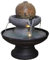 Fontaine à eau ronde avec boule de pierre avec lumière parfaite pour l'intérieur