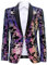 PYJTRL Herren-Blazer aus Samt mit Pailletten, Violett (L, Violett)