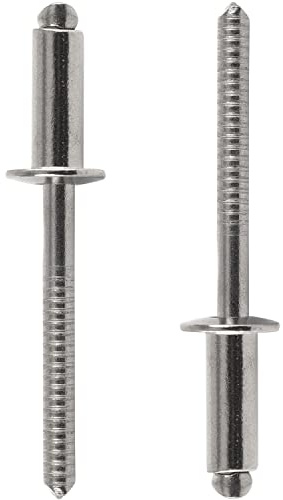 FASTON® Blindniet 6,4x10 mm mit Flachkopf Edelstahl A2 V2A (50 Stück) DIN 7337 Nieten Niet Popnieten Flachkopfnieten Rostfrei Blindniete Dichtblindniet