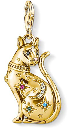 Thomas Sabo Damen Charm-Anhänger Katze Charm Club 925 Sterling Silber 1838-471-7