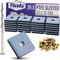 Filzada® 26x Teflongleiter zum Schrauben - 50 x 50 mm (eckig) - Möbelgleiter/Teppichgleiter PTFE (Teflon) inkl. Schrauben